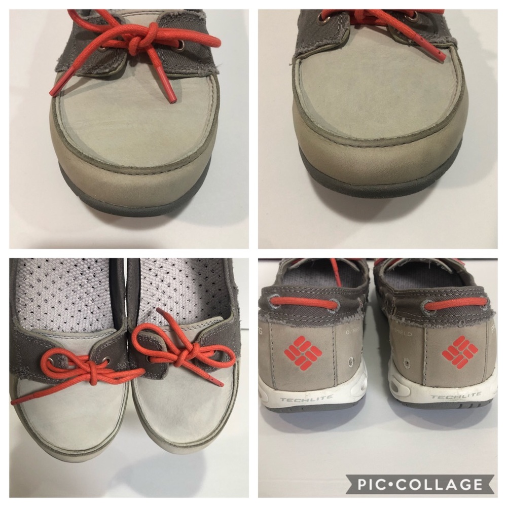 Columbia Women’s Gray/Tan Sunvent PFG Boat Shoes - Picture 8 of 8